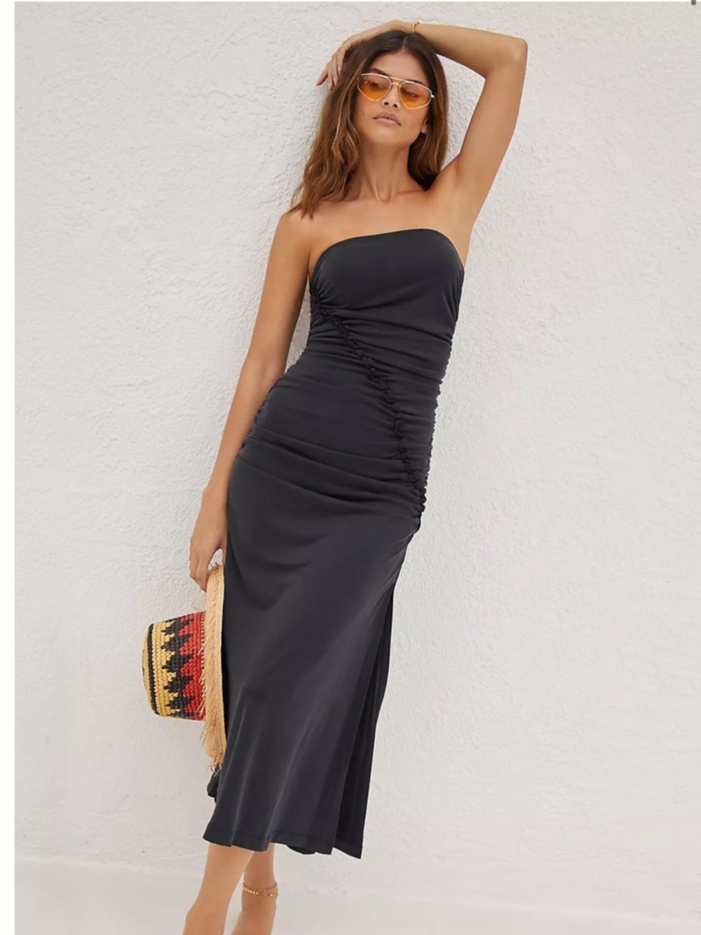 Gabbie Strapless Ruched Tube Dress by Celandine / Anthropologie
